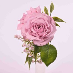 Rosa ed Ortensia in pick da 15 cm. in diversi colori - Lilla