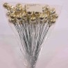 Bacche oro con filo 50 Pezzi - 24 Mm