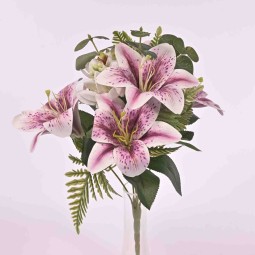 Gigli in mazzo - 40 Cm in vari colori - Viola