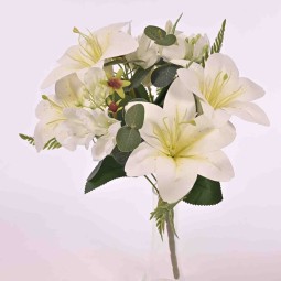 Gigli in mazzo - 40 Cm in vari colori - Crema