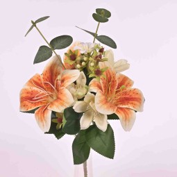 Gigli in mazzo - 40 Cm in vari colori - Arancione