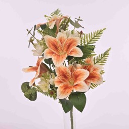 Gigli in mazzo frontale - 45 Cm in vari colori - Arancione