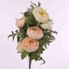 Peonie in mazzo frontale - 55 Cm / Crema