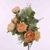 Peonie in mazzo frontale - 55 Cm / Beige scuro