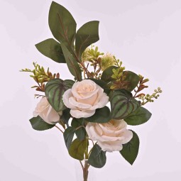 Rosa in mazzo frontale 38,5 cm. assortita in quattro colori