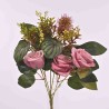 Rosa in mazzo frontale 38,5 cm. assortita in quattro colori