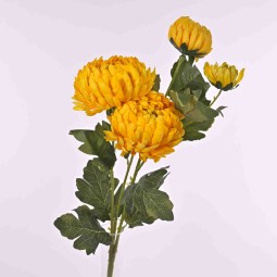 Ramo di Crisantemo- 65 Cm in vari colorI - Giallo