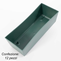 Vaschetta "2000" 12 Pezzi - 20x8x6 Cm / Verde