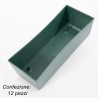 Vaschetta "2000" 12 Pezzi - 20x8x6 Cm / Verde