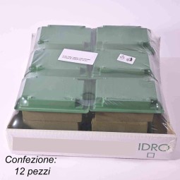 Flor Table "Small" con spugna 12 Pezzi - 13,5x9x5,5 Cm / Verde