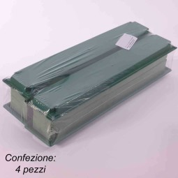 Flor Table "Large" con spugna 4 Pezzi - 48x9x5,5 Cm / Verde