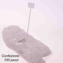 Cartellini in plastica per fiori 100 Pezzi - 22,5 Cm / Trasparente