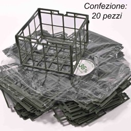 Gabbiette in plastica per spugna 20 Pezzi - 10x10x7 Cm / Verde