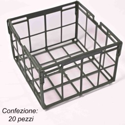 Gabbiette in plastica per spugna 20 Pezzi - 10x10x7 Cm / Verde