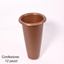 Vaso "Carrara" per loculo 12 Pezzi - 9x16 Cm / Bronzo