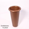Vaso "Carrara" per loculo 12 Pezzi - 9x16 Cm / Bronzo