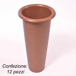 Vaso "Carrara" per loculo 12 Pezzi - 11x23 Cm / Bronzo