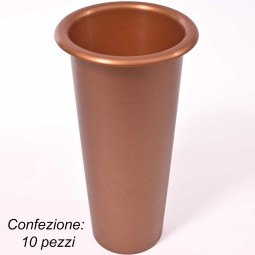 Vaso "Carrara" per loculo 12 Pezzi - 12x24 Cm / Bronzo