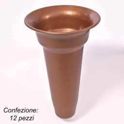 Vaso "Carrara" per loculo 12 Pezzi - 9x14 Cm / Bronzo