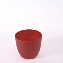 Coprivaso in plastica "Iris" - Rosso / 13x11,5 Cm