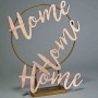 Scritta magnetica "Home" 3 Pezzi - 28x12,5x0,5 Cm / Naturale