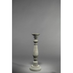 Candeliere in legno grigio - H 42,5 Cm