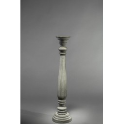 Candeliere in legno grigio - H 58 Cm