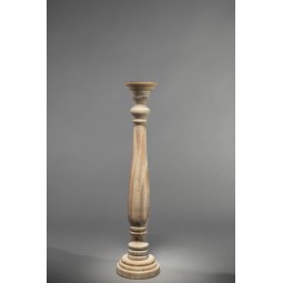 Portacandela in legno sbiancato - H 58 Cm