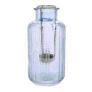 Porta tealight in vetro - 10x20 Cm / Azzurro