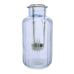 Porta tealight in vetro - 10x20 Cm / Azzurro