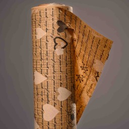 Bobina impermeabile "Love" 1x25 M / Bianco & Nero