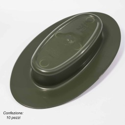 Ciotola ovale 6 Pezzi - 28 Cm / Verde