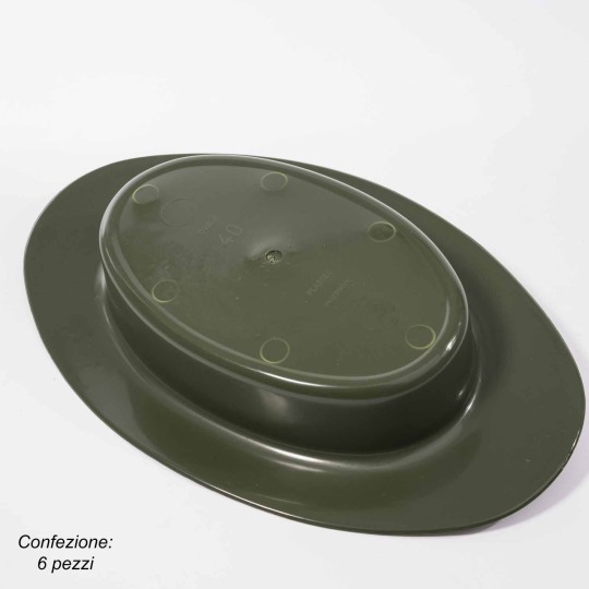 Ciotola ovale 6 Pezzi - 40 Cm / Verde
