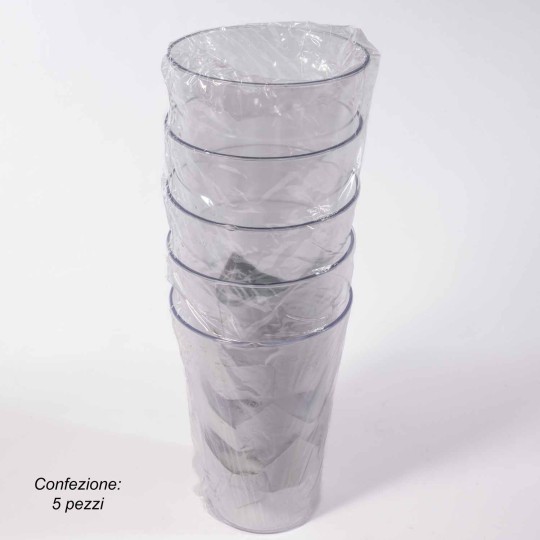 Vaso "Glamour" 5 Pezzi - 13x19 Cm / Trasparente