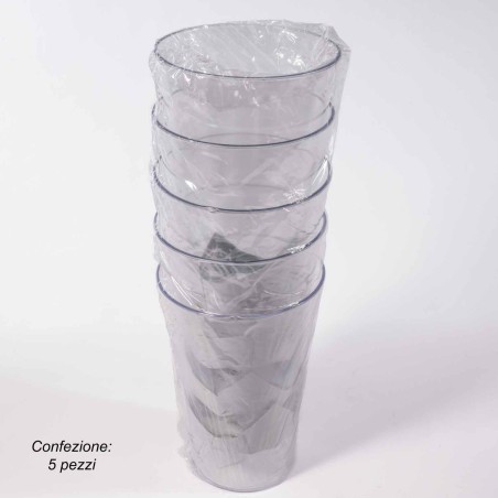 Vaso "Glamour" 5 Pezzi - 13x19 Cm / Trasparente