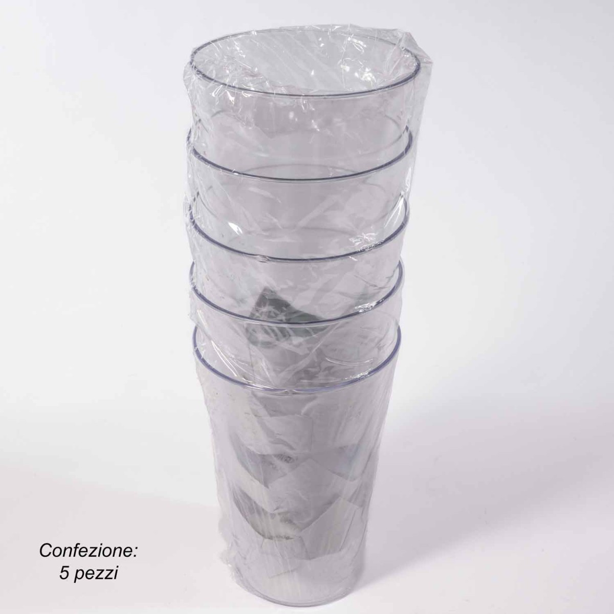 Vaso "Glamour" 5 Pezzi - 13x19 Cm / Trasparente