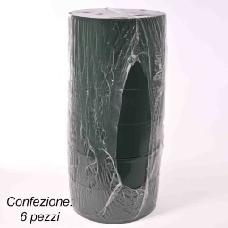 Ciotola "Tamburella" verde - D 20x8 Cm / 6 Pezzi