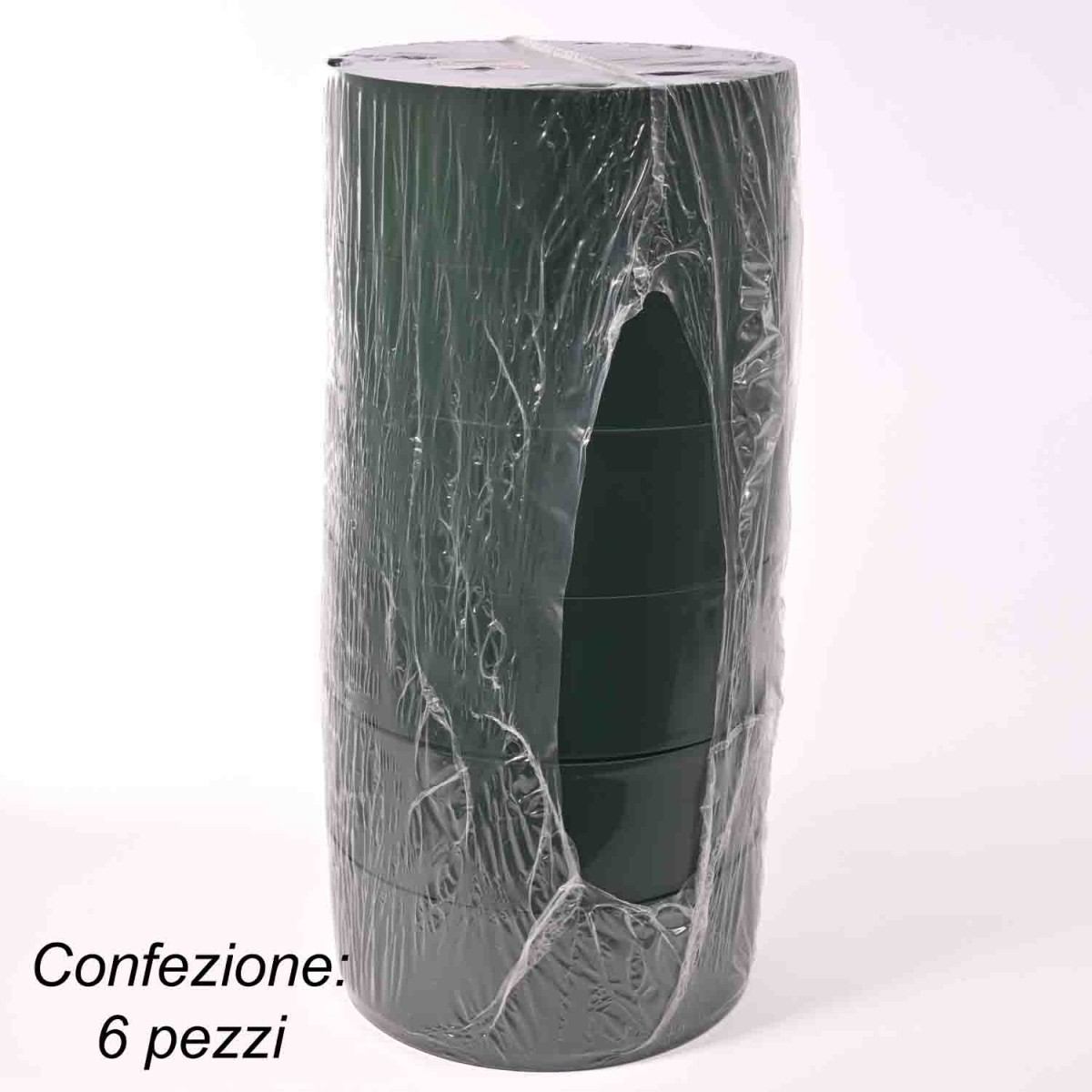 Ciotola "Tamburella" verde - D 20x8 Cm / 6 Pezzi