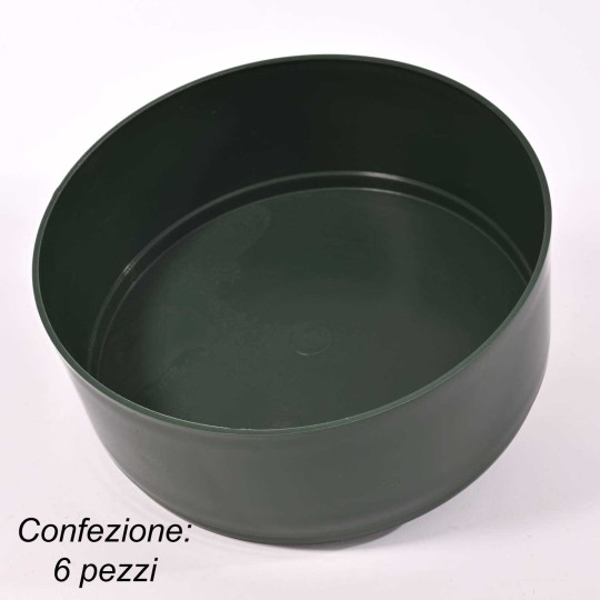 Ciotola "Tamburella" verde - D 20x8 Cm / 6 Pezzi