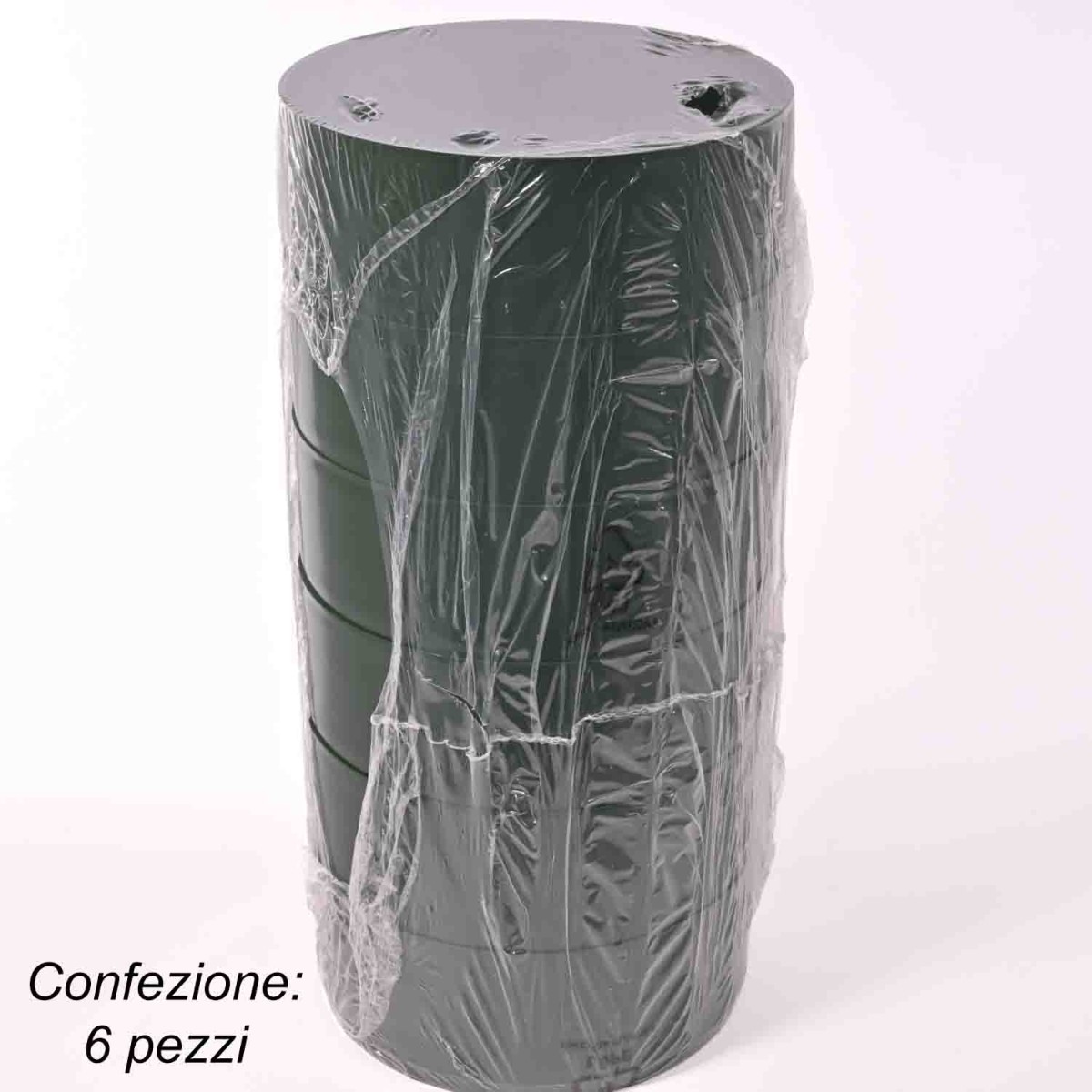 Ciotola "Tamburella" verde - D 22x9 Cm / 6 Pezzi