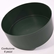 Ciotola "Tamburella" verde - D 22x9 Cm / 6 Pezzi