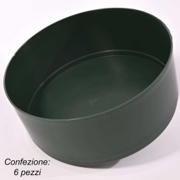 Ciotola "Tamburella" verde - D 22x9 Cm / 6 Pezzi