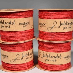 Cordino di juta in vari colori - 4 Pezzi - Rosso