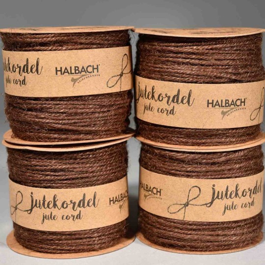 Cordino di juta in vari colori - 4 Pezzi - Marrone