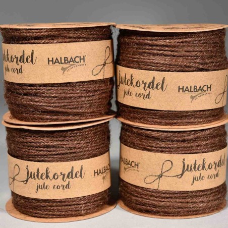Cordino di juta in vari colori - 4 Pezzi - Marrone