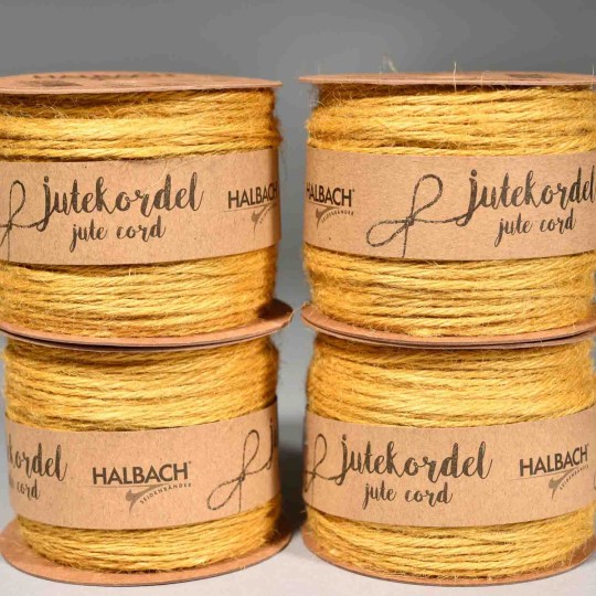 Cordino di juta in vari colori - 4 Pezzi - Giallo