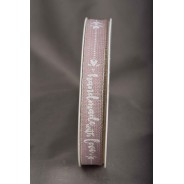 Nastro in tessuto "Handmade with love" - Vari colori - Rosa