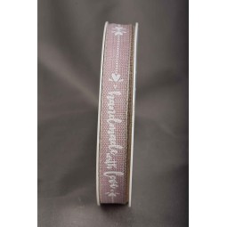 Nastro in tessuto "Handmade with love" - Vari colori - Rosa