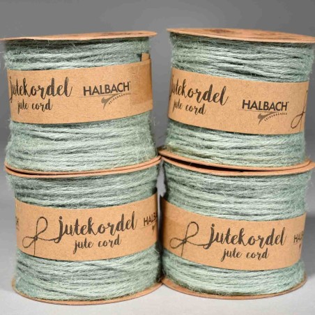 Cordino di juta in vari colori - 4 Pezzi - Verde acqua