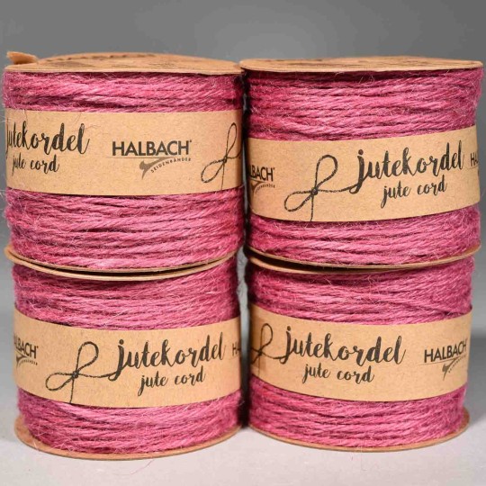 Cordino di juta in vari colori - 4 Pezzi - Rosa